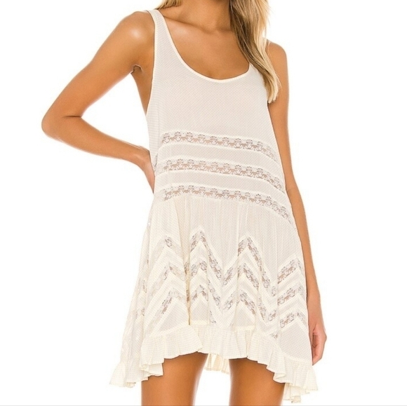 Intimately Free People Voile Lace Trapeze Slip - Picture 1 of 4